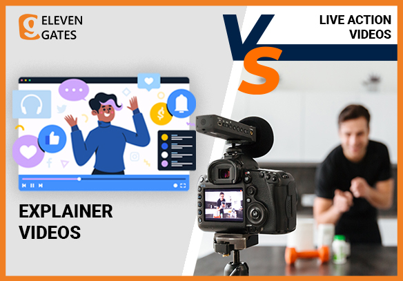 explainer videos Vs Live action video
